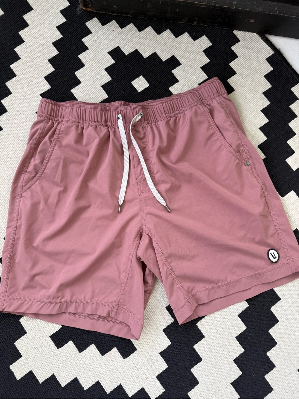 Vuori Mauve Pink Casual Drawstring Shorts